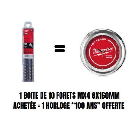 1 BOITE DE 10 FORETS MX4 8/160 + HORLOGE 100 ANS