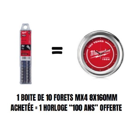 1 BOITE DE 10 FORETS MX4 8/160 + HORLOGE 100 ANS